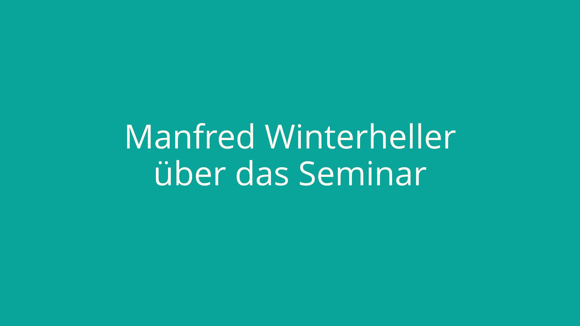 Interview mit Dr. Manfred Winterheller